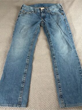 True Religion Men's Light Blue Bootcut Jeans